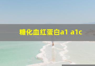 糖化血红蛋白a1 a1c